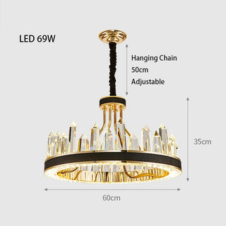Stellara - Ice Crystal Luxury Round Hanging Lamp
