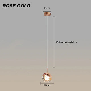 Motala - Half Transparent Hanging Crystal Ball Pendant Ceiling Light