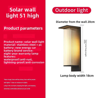 Rhosyn - Modern Simple Outdoor Waterproof Solar Wall Lights