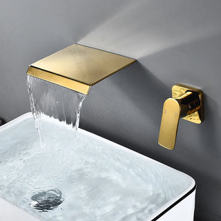 Karisa - Modern Waterfall Wall Mounted Single Lever Basin Tap Set