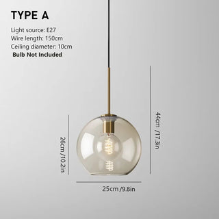Kaloyan - Hanging Pendant Industrial Glass Lamp