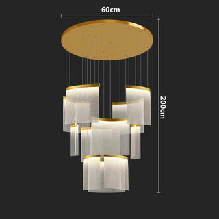 Foara - Round Hanging APP Dimmable Hanging Ceiling Chandelier