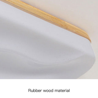 Sijiu - Modern Thin White Milk Shade Wooden And Acrylic Ceiling Light