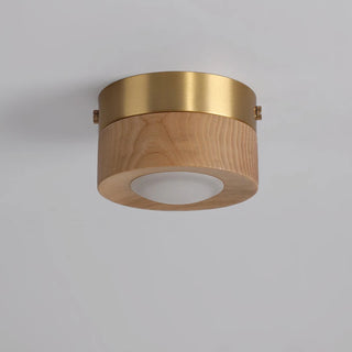 Teques - Minimalist Walnut Wooden Flush Mount Downlight Ceiling Light