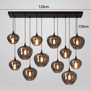 Florencia - Nordic Smoke Grey Glass Hanging Pendant Ceiling Light