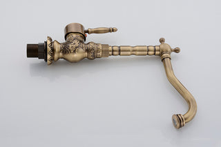 Mellisa - Antique Brass Rotating Single Lever Mixer Basin Tap