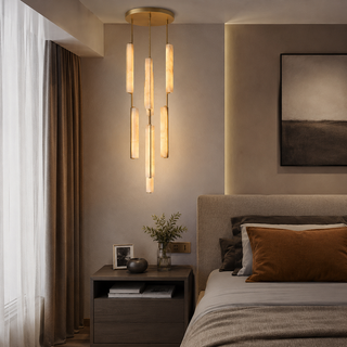 Fiorella - Modern Minimalist Marble Hanging Chandelier