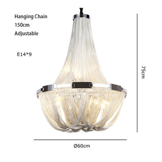 Ayzal - Modern Tassel Chain Hanging Chandelier