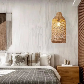 Monique - Rotating Bamboo Vine Weaving Japanese Ceiling Light