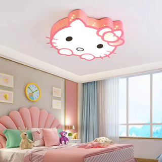 Macario - Pink Kitten Children's Bedroom Ceiling Light