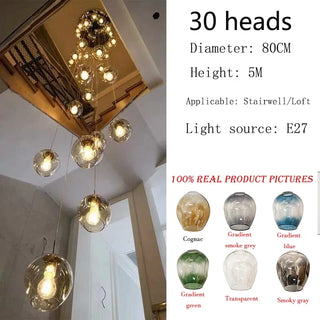 Trefor - Modern Silver Crystal Ball Round Ceiling Chandelier