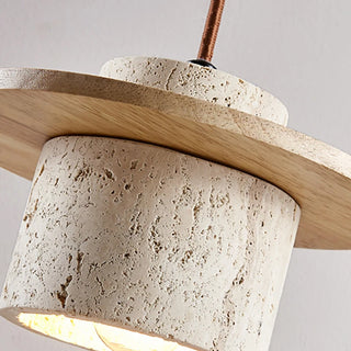 Örebro - Brown Marble Stone Round Shade Hanging Pendant Ceiling Light
