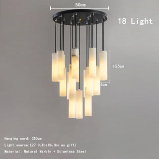 Fiorella - Modern Minimalist Marble Hanging Chandelier