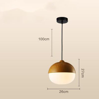 Taressa - Modern Scandinavian Wooden Round Hanging Pendant Ceiling Light