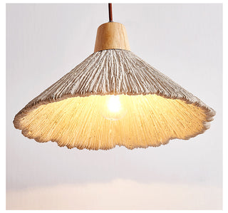 Vlore - Wabi Sabi Wood Style Long Cone Tube Pendant Ceiling Light