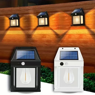 Basil - Modern Vintage LED Waterproof Solar Wall Lamp