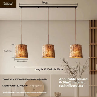 Milot - Vintage Resin Tree Stump Pendant Ceiling Light