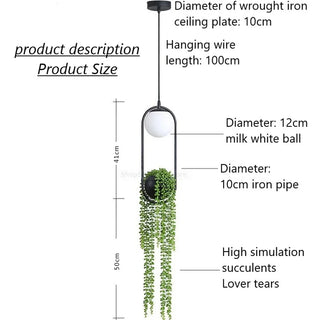 Malen - Nordic LED Plant Pendant Ceiling Light