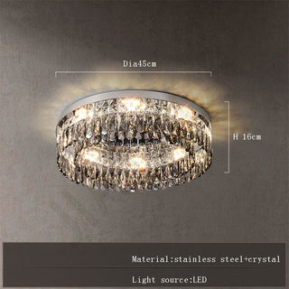 Alpine - Silver Round Coloured Hanging Glass Recessed Ceiling Light Chandelier