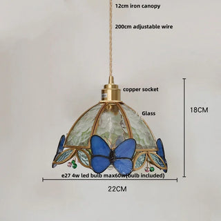 Humbug - Modern Pink Butterfly Glass  Pendant Lamp