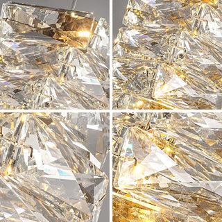Mafolie - Twisted Crystal Glass Hanging Pendant Ceiling Light
