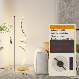 Edmond - Modern LED Twisted Floor Lamp