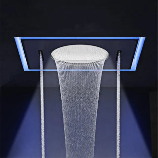 Hesperos  - Brass LED Digital Shower System with Ceiling Mount and Dual Hot & Cold Controls