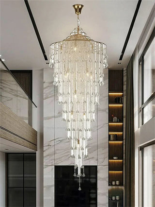 Orabella - Modern Glam Crystal Beaded Pendant Chandelier – Ideal for Foyers & Living Spaces