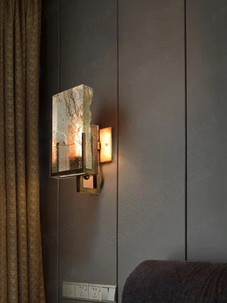 Massimo  - Modern Gold Frosted Glass Style Wall Light