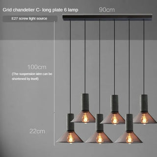 Pola - Industrial Modern Round Mesh Caged Hanging Cement Pendant Ceiling Light