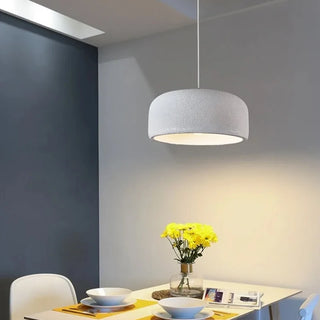 Jose - Round White Dish Wabi-Sabi Hanging  Ceiling Light