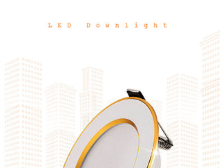 Dover - Modern Round White/Gold Ceiling Spotlight Downlight