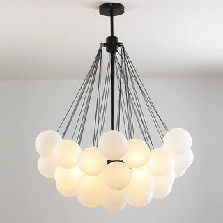 Donya - Frosted Multi Glass Ball Hanging Chain Ceiling Light Chandelier