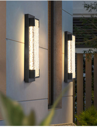 Cole - Modern Stainless Steel LED Patterned Glass Wall Light
