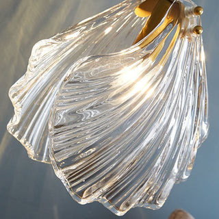 Laiba  - Patterned Coloured Glass Shell Ceiling Pendant Light