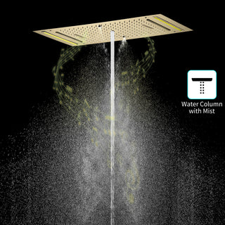 Carmela - Modern Ceiling Waterfall 16 Inch Head LED Multi Function with Handheld Mini Sprayer