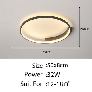 Nirgua - Modern Flush Mount Circular Rimmed Ceiling Light