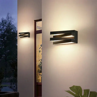 Marvn - Elegant Multi-Layer Staggered LED Outdoor Wall Sconce IP65 Light Fixture