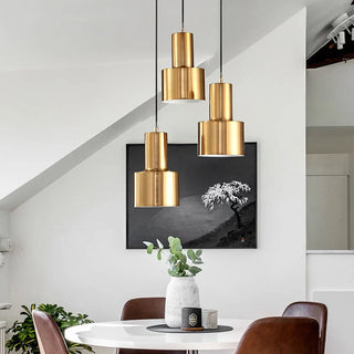 Tulagi - Modern Industrial Gold Round Hanging Pendant Ceiling Light