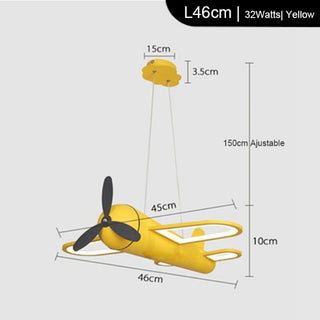 Daphnis - Children's Room Hanging Airplane LED Ceiling Light