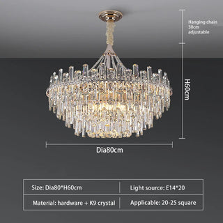 Katie - Modern K9 Crystal LED Chandelier