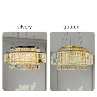 Castella - High-End Tassel Tiered Crystal Rectangle Chandelier