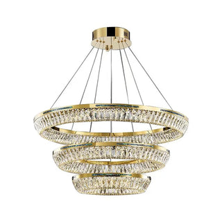Lunaglow  - Elegant Crystal LED Ring Chandelier for Living & Dining Rooms