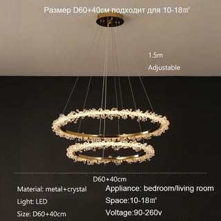 Gita - Modern Round Crystal Ceiling Chandelier