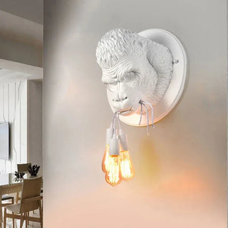 Kolja - Gorilla Head Hanging Bulb Wall Light