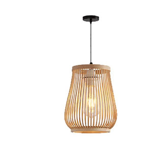 Rafah - Scandinavian Handwoven Bamboo Hanging Round Rattan Ceiling Light