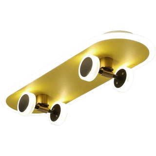Yubbe - Gold Modern Skateboard LED Ceiling Light