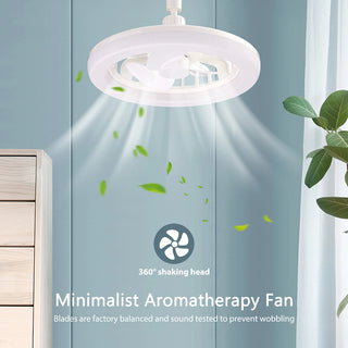 Cassipora - 2-in-1 Ceiling Fan Light E27 LED 30W