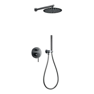 Eustace - Wall Mount Brass Bathroom Shower Set with Rainfall Shower Head