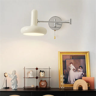 Royale - Retractable Pull-Switch Modern White Wall Light